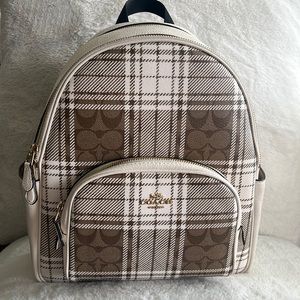 Coach Plaid Backpack